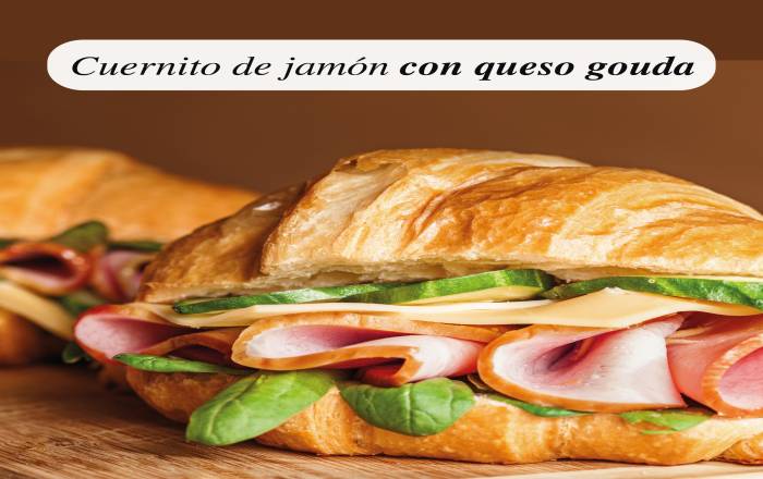 CUERNITO DE JAMON CON QUESO GOUDA